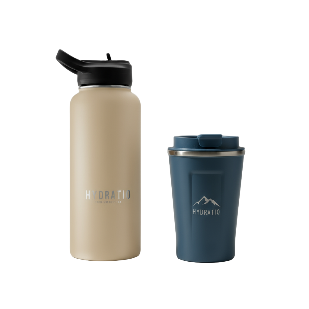 Ocean Dune bundle: Navy Blue Essence met Sage Green mok