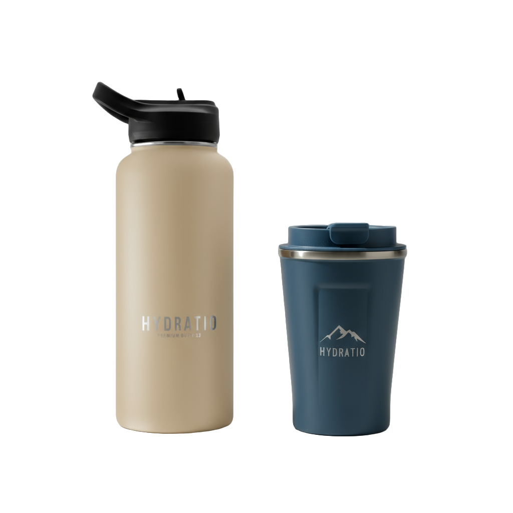 Ocean Dune bundle: Navy Blue Essence met Sage Green mok